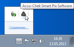 Chapitre 3, Démarrage et configuration du logiciel Accu-Chek Smart Pix Si vous avez activé une ou plusieurs fonctions automatiques (en dehors des mises à jour), la fermeture de la fenêtre du