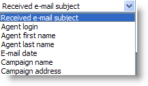 Le nom et le sujet peuvent être adaptés. «Adresse de retour» permet de choisir l'adresse email indiquée comme «expéditeur».