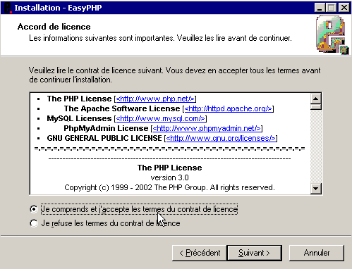 [A7] Installation d Easyphp Figure A7 12 : Easyphp écran 1