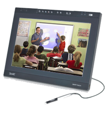 SMART podium écran tactile SMART Podium permet à un élève ou professeur handicapé moteur ou visuel, de profiter du cours de sa place.