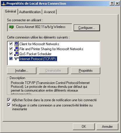 Installer le logiciel et configurer la carte Fig. 4-8 Sélectionner le protocole TCP/IP 5.
