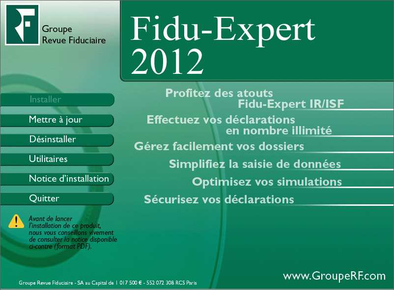 VI DESINSTALLATION DE FIDU EXPERT Pour désinstaller FIDUEXPERT, insérez le CD-ROM ou le fichier téléchargé, le programme d'installation se lance.