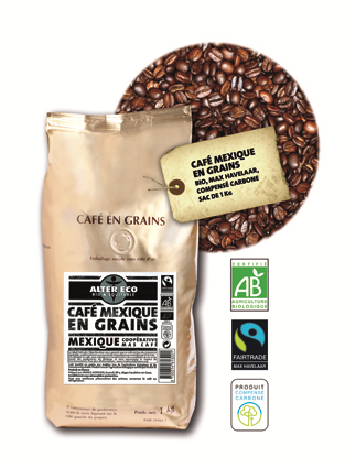 Solution café 100% bio équitable + + Café grains bio 1kg (existe en 4 variétés)