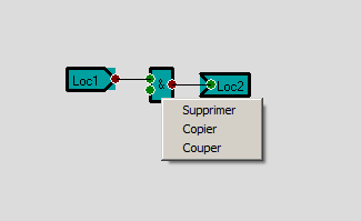 Les liaisons connectées à un élément supprimé sont également supprimées. Les liaisons connectées à deux éléments copiés sont également copiées.