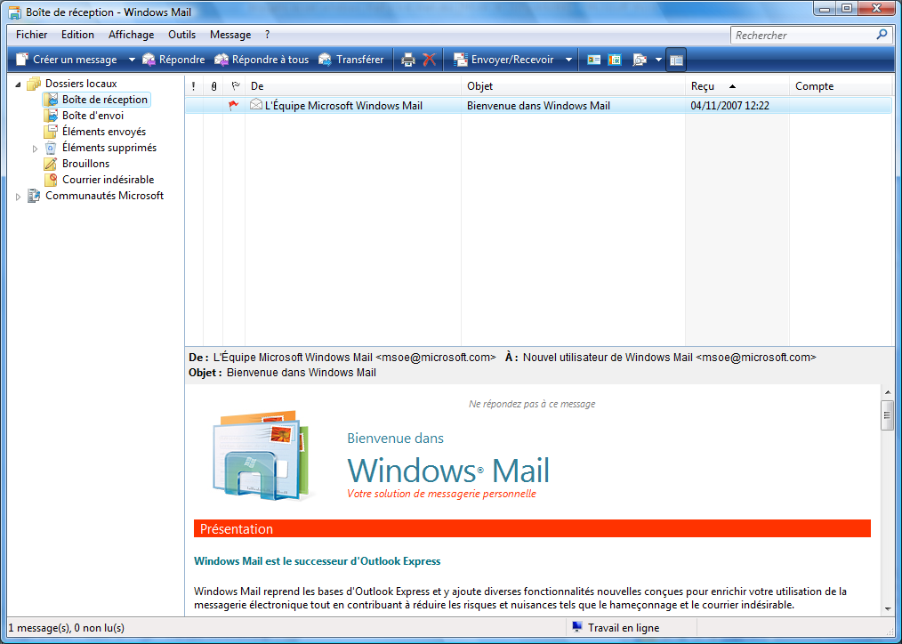 Mode emploi pour ajouter une adresse email (compte de messagerie) et envoyer un message avec Windows Live Mail Dans ce mode d emploi nous allons ajouter une adresse email (compte de messagerie) et