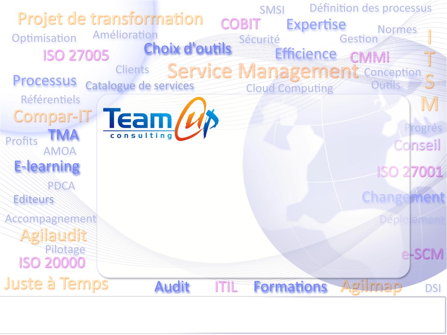 D ITIL à D ISO 20000, une démarche complémentaire www.teamup-consulting.