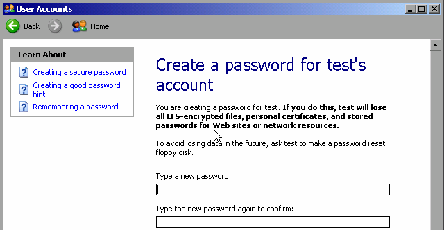 R&S FSL Annexe B : Interface LAN 3. Cliquez sur Create a password (Créer un mot de passe). La boîte de dialogue de saisie d'un nouveau mot de passe s'ouvre. 4.