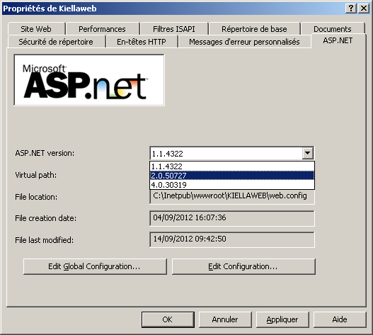 Cette erreur peut se produire si le serveur Web est un Windows 2003 (IIS6). Dans ce cas, deux solutions possibles : a) autoriser ASP.