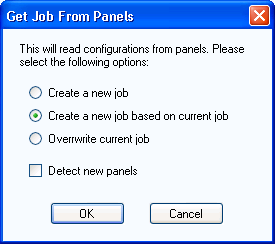 Démarrage 2.9.7 Obtenir des Jobs Lorsqu on récupère un Job, le Job Tree lit les informations directement à partir des panneaux connectés au réseau et ajoute automatiquement des panneaux au Job.
