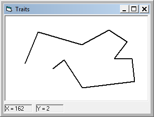 Exercice 44 Créer un programme qui trace un échiquier formé de 4 cases blanches puis qui permette de cliquer une case avec la souris pour la colorier.