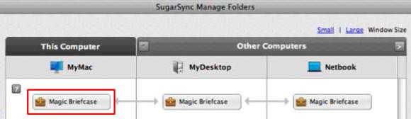 SugarSync commence à sauvegarder et synchroniser immédiatement les fichiers.