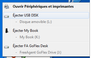 2- Copier des fichiers Vous pouvez copier n importe quoi entre votre clé USB et votre ordinateur ( le transfert peut se faire dans les deux sens!).