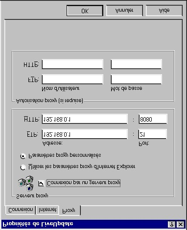 14. Configuration d outils divers 14.1. Norton Antivirus 2000 / LiveUpdate Norton Antivirus utilise le service FTP Proxy server sur
