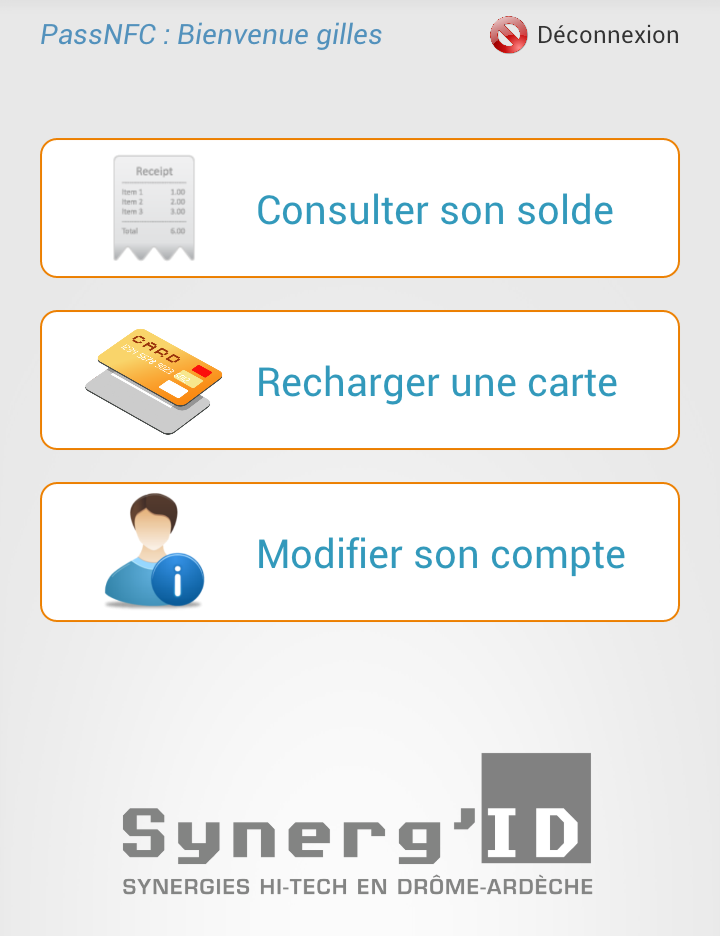 4.2 Connexion Vous vous êtes déjà enregistré pour utiliser une des applications Synerg ID.