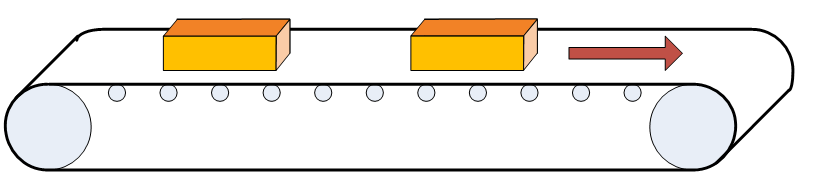 10 CHAPITRE 2. SECOND DEVOIR Figure 2.1 Tapis roulant transportant des pièces en laiton a) Choisir le détecteur adéquat pour détecter de façon fiable la pièce en laiton.