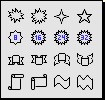 Menu Organigrammes Menu Étoiles et bannières Permet également de dessiner des objets servant à d'autres usages.