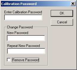 Pour modifier le mot de passe pour l étalonnage, sélectionner Calibrer depuis le menu du Logger.
