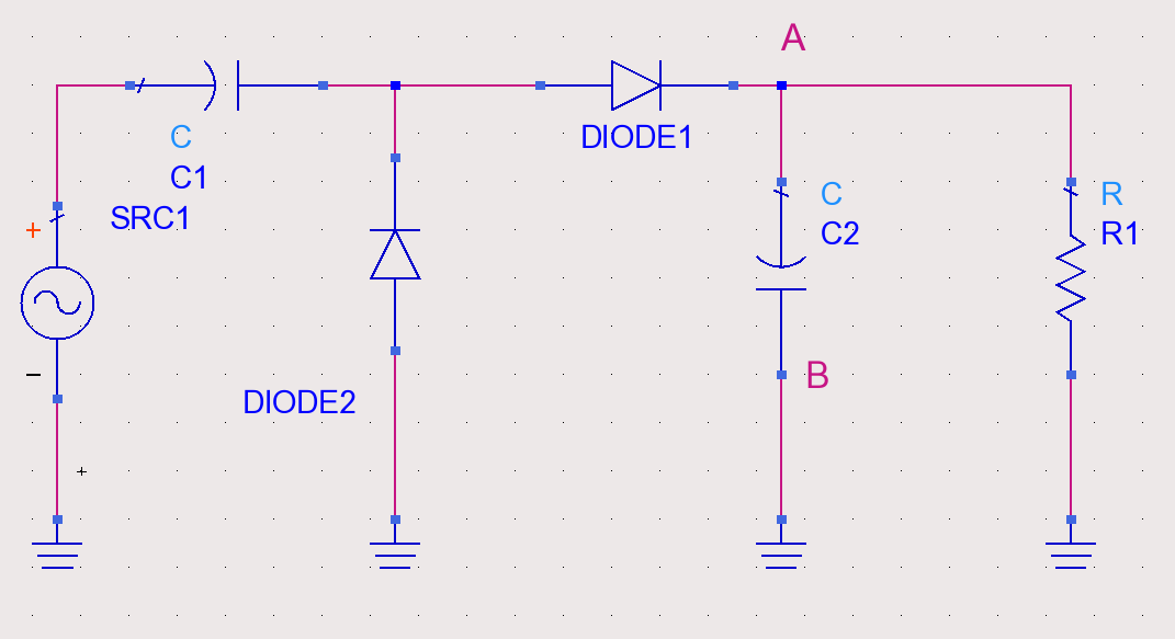 Chapitre3 : Conversion RF/DC Fig. 3.19. Doubleur de SCHENKEL. Tension de sortie de doubleur Tension d entrée de doubleur Fig. 3.20.