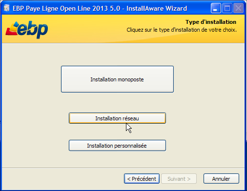 Cliquer sur le bouton Terminer. Installation de l application Paye Double-Cliquer sur le fichier EBPOL_2013_LigneOL_Paye_5_.