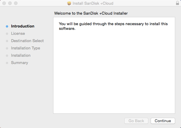 Au démarrage du programme d'installation, cliquez sur Learn more about SanDisk +Cloud pour ouvrir
