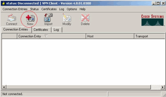 Configuration VPN Client 4.8 Terminez-vous ces étapes afin de configurer le client vpn 4.8 : 1. 2. Choisissez le début > les programmes > le client vpn de Cisco Systems > le client vpn.