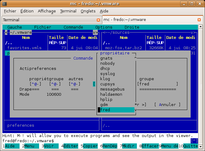 Dans le terminal (un raccourci est disponible dans les menu aussi pour la suite des opérations), entrons : sudo vmware L'interface se lance, il faut se connecter (c'est proposé dès le départ), aller