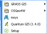 Installation de QGIS 1.4.