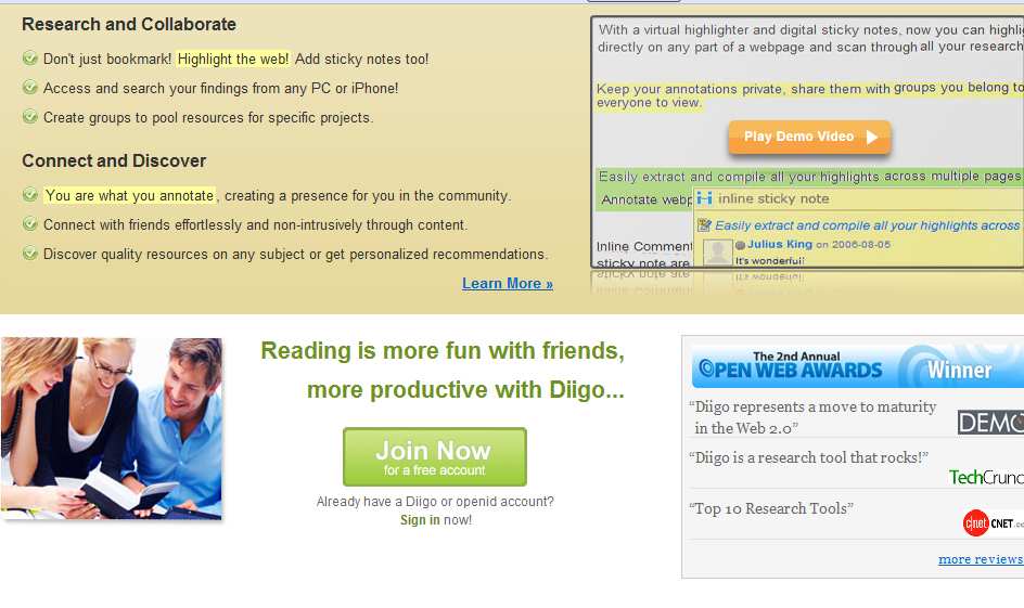 2.Créer son propre compte Diigo Pour créer son compte Diigo, connectez vous à l adresse : http://www.diigo.