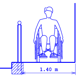 3.5 La largeur du trottoir La norme P 98-350 de l'afnor recommande de laisser un cheminement de largeur utile hors mobilier de 1,80 m lors de la conception et de l'aménagement des cheminements