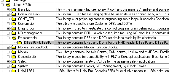 Dans la structure étendre la saisie Liste des équipements et sélectionner le lecteur RFID. Dans l'onglet Paramétrage de l'adresse saisir les valeurs réglées dans le lecteur RFID.