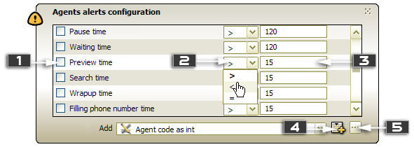 3.1.9 Page 29 69 Configuration des alertes Si la fenêtre de supervision est en mode édition, le bouton permet d'accéder à la configuration des alertes, exemple avec une fenêtre de supervision
