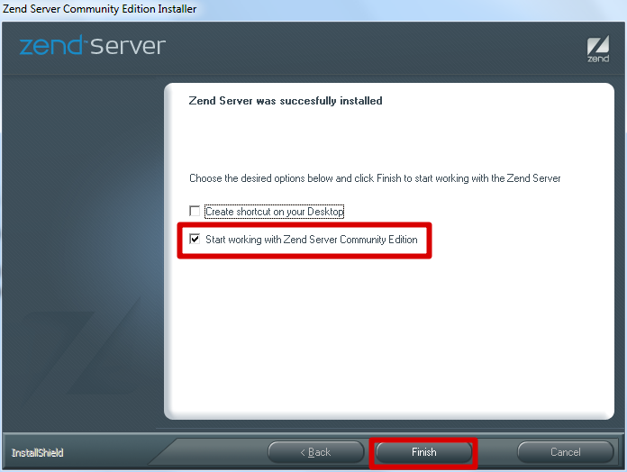 III.2 SERVEUR D APPLICATION La version 5.6 de Zend Server doit être installée. Exécuter le fichier «ZendServer-CE-php-5.3.14-5.6.0-SP4-Windows_x86.exe».