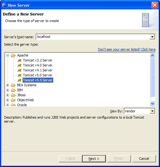 Page 49/69 La vue Servers est ajoutée à Eclipse (cf :Figure 83). Figure 83: La vue Server Faire un clic droit dans la vue Servers et sélectionner New>Server (cf: Figure 84).