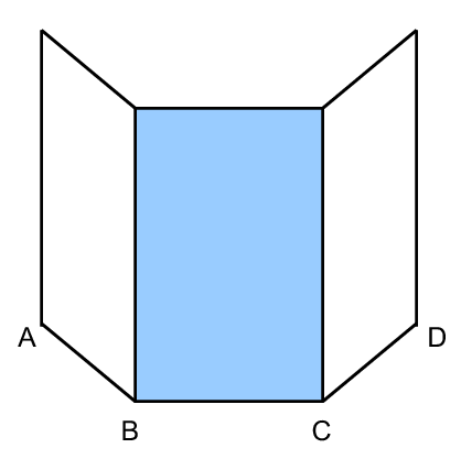 Activités TICE Thème: Exemples de TP (2008) 5. Le paravent chinois Un paravent chinois se compose de 3 panneaux rectangulaires de mêmes dimensions.