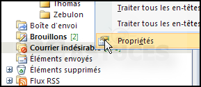 Supprimer automatiquement le courrier indésirable - Outlook 2007 Vous utilisez les outils intégrés à Outlook pour filtrer efficacement votre courrier et mettre de côté le SPAM et autres courriers