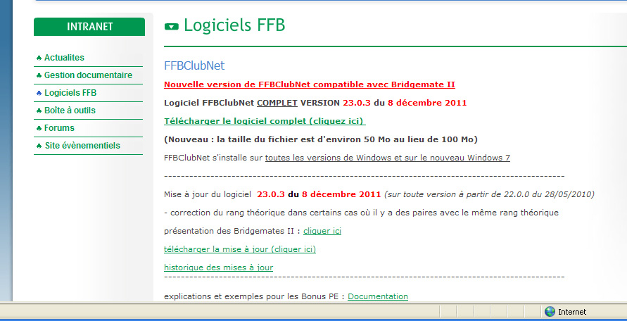 logiciel ffbclubnet