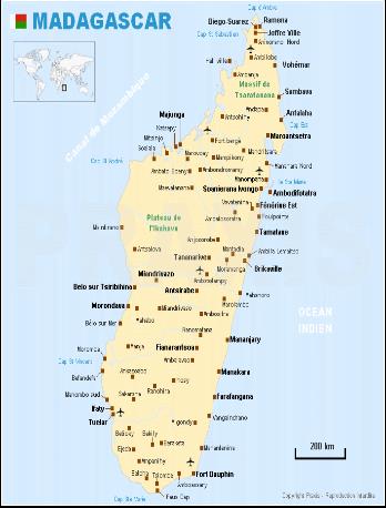 Présentation sur Madagascar Position sur le globe Fuseau horaire Superficie Longueur du nord au sud Largeur d est en ouest Madagascar est la 4 ème plus grande île du monde, elle se situe dans l'océan