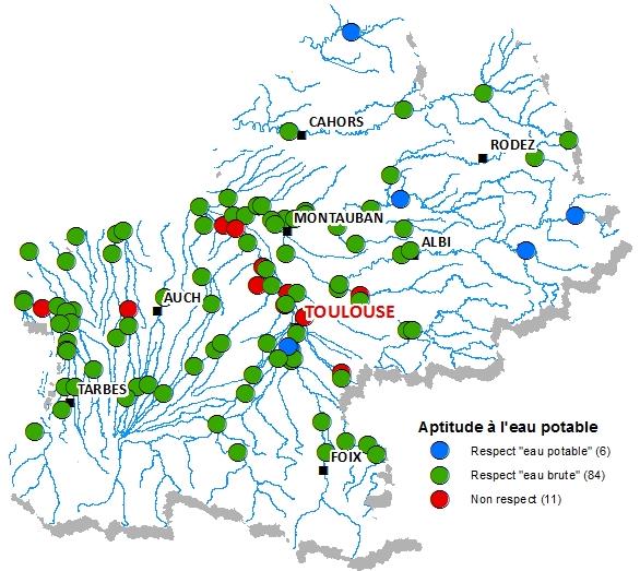 9 La lutte contre les pollutions diffuses en Midi-Pyrénées Les produits phytosanitaires et leurs concentrations dans les eaux Chiffres clés : Dans les rivières, en 2013 (date des données les plus