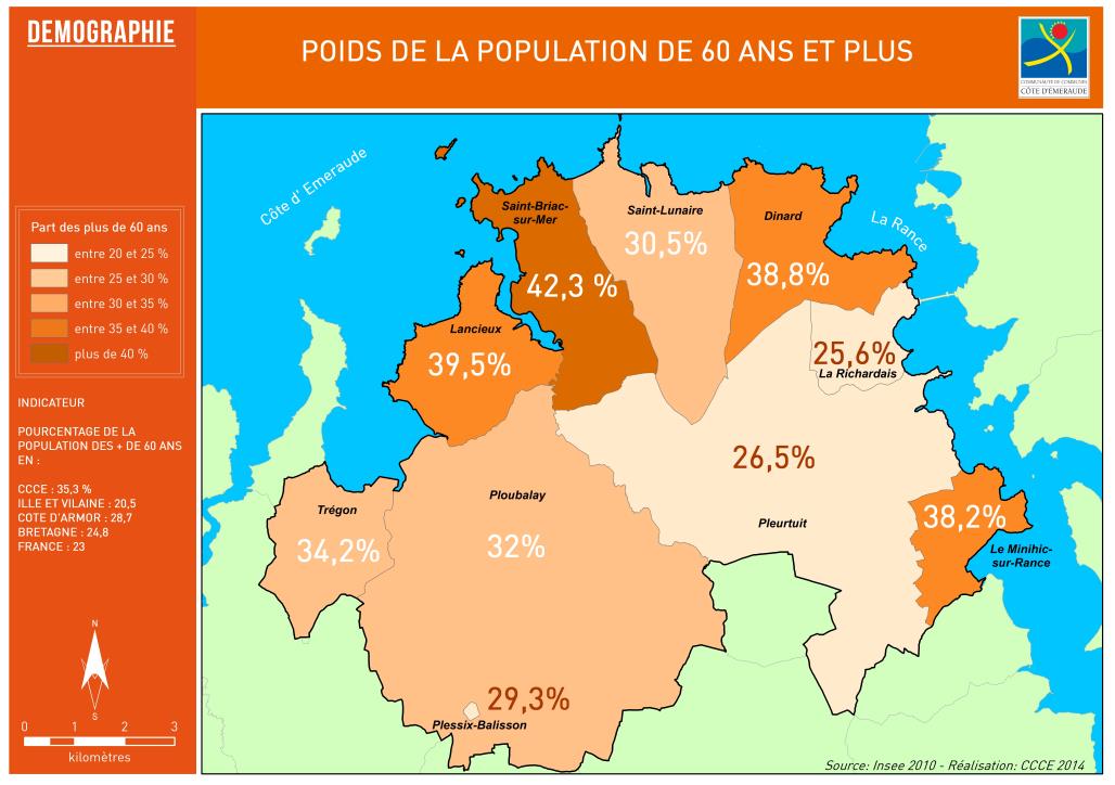 Le solde naturel reste négatif sur la grande majorité des communes. Seule la commune de Saint-Briac-sur-Mer connaît un nombre de décès supérieur au nombre de population accueillie.