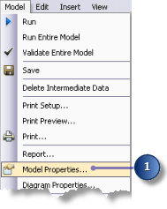 Une session ModelBuilder vide s'affiche. Modification du nom du modèle 1. Dans le menu principal du modèle, cliquez sur Modèle > Propriétés du modèle. 2. Cliquez sur l'onglet Général. 3.