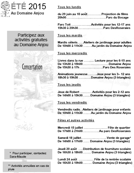 PAGE 6 DES ACTIVITÉS GRATUITES POUR LA FAMILLE CET L ÉTÉ!