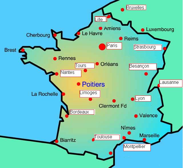 CENTRES AYANT PARTICIPE A L'ENQUETE - Paris (Necker) - Besançon - Lille - Nantes - Tours