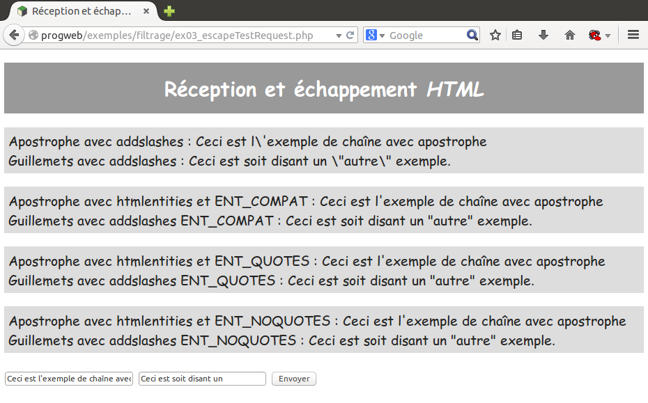 Rémy Malgouyres, http://www.malgouyres.org/ Programmation Web exemples/filtrage/ex02_postparam.php 1 <!