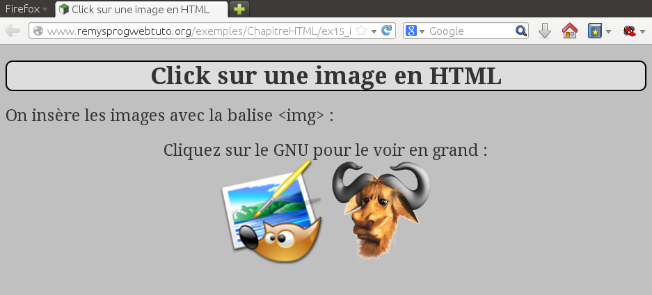 Rémy Malgouyres, http://www.malgouyres.org/ Programmation Web exemples/chapitrehtml/ex14_images.html 1 <!