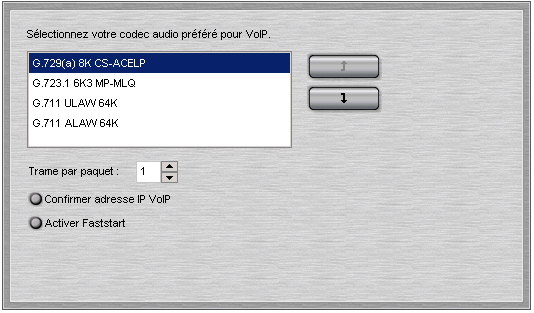 6.2 Modifier les paramètres Codec audio Les paramètres USB sont uniquement disponibles pour les utilisateurs de Softphone PC de et de postes VoIP.
