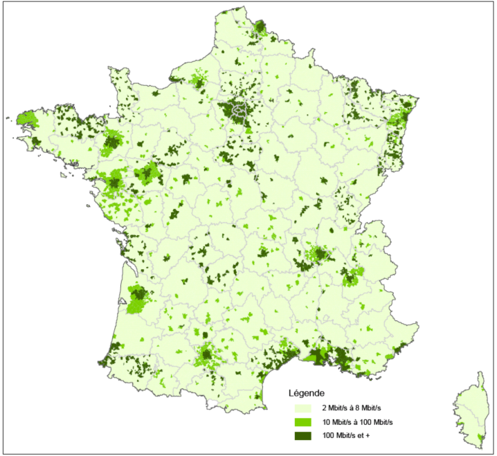 D. couverture des entreprises en services de capacité L ensemble des sites d entreprises situées sur le territoire national sont en mesure d être raccordés au réseau de boucle locale cuivre de France
