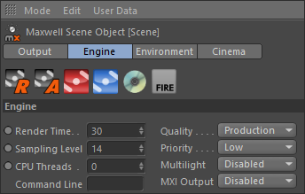 5) Maxwell Render Si vous utilisez Maxwell Render comme moteur de rendu pour votre animation Cinema 4D, vérifiez que les valeurs "Render Time" et "Sampling Level" sont correctes, car vous ne pourrez