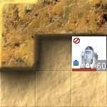Dans cet exemple le Super Battle Droid Tech tente de reprogrammer le Assault Droid Mark 1 (désactivé). Pour cela il s'est placé sur un case adjacente à ce dernier.
