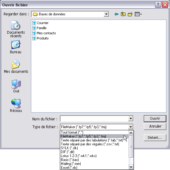 Fermeture d une base de données Pour refermer une base de données, ainsi que toutes ses fenêtres, choisissez Fichier>Fermer ou bien tapez Ctrl+W ( -W).