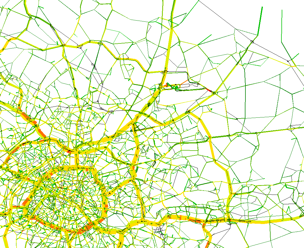 En parallèle de la domination de la voiture dans les parts modales des déplacements, on remarque à travers l analyse de la carte du document 32 que le réseau routier à proximité de Villepinte n est